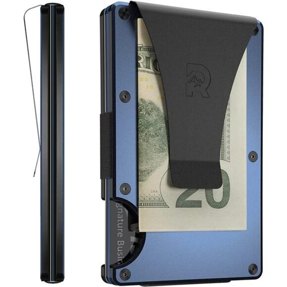 Minimalist Slim Wallet For Men RFID Blocking Front Pocket Credit